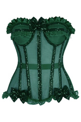 Top Drawer Steel Boned Sequin Underwire Bustier Corset