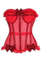 Top Drawer Steel Boned Sequin Underwire Bustier Corset