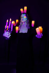 Candlestick Ghost Girl Zoe Light Up Blacklight Prop