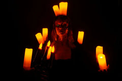 Candlestick Ghost Girl Zoe Light Up Blacklight Prop