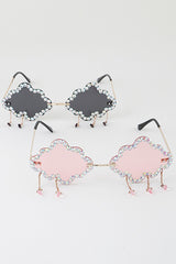 Rhinestone Rain Cloud Drop Sunglasses