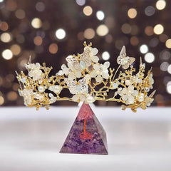 Pearly White Butterfly Princess Tiara