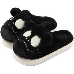 Cozy Beary Cute Skull Slippers
