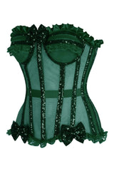 Top Drawer Steel Boned Sequin Underwire Bustier Corset