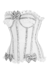 Top Drawer Steel Boned Sequin Underwire Bustier Corset