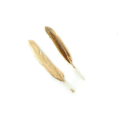 Gold Gilded Duck Cosse Feathers