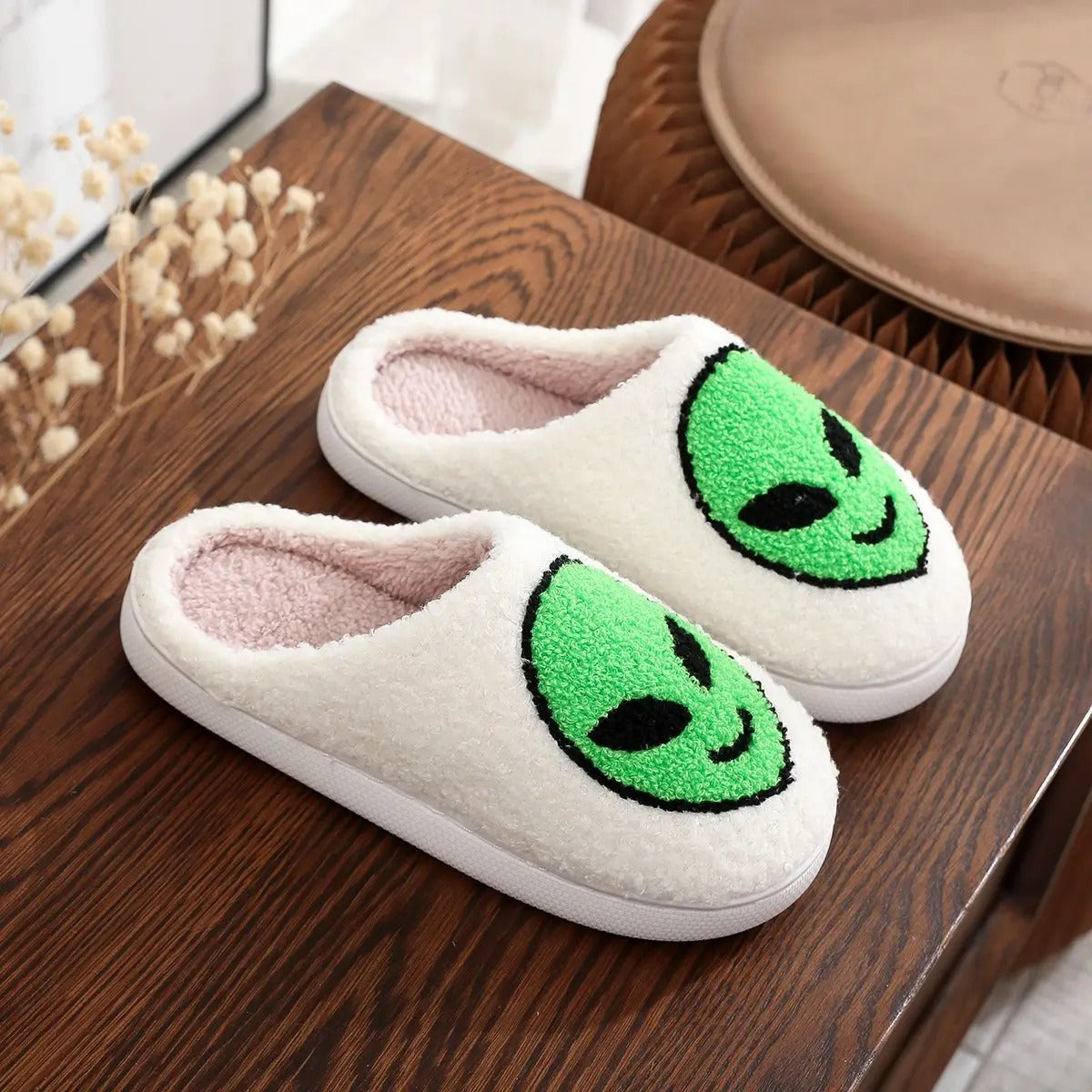 Alien Slippers Cozy Alien Face Slippers – AbracadabraNYC