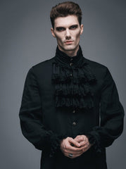 Gothic Men's Flounce Tie Ruffled Shirt