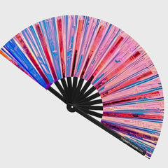 Iridescent Holographic Hand Fan