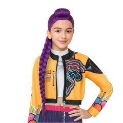 K-Pop Anime Hunter Purple Braid Ponytail Girls Wig