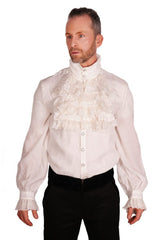Gothic Men's Flounce Tie Ruffled Shirt