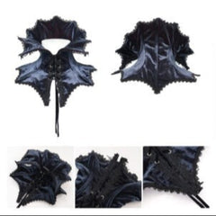 Gothic Vampire Two Toned Velvet and Lace Collar