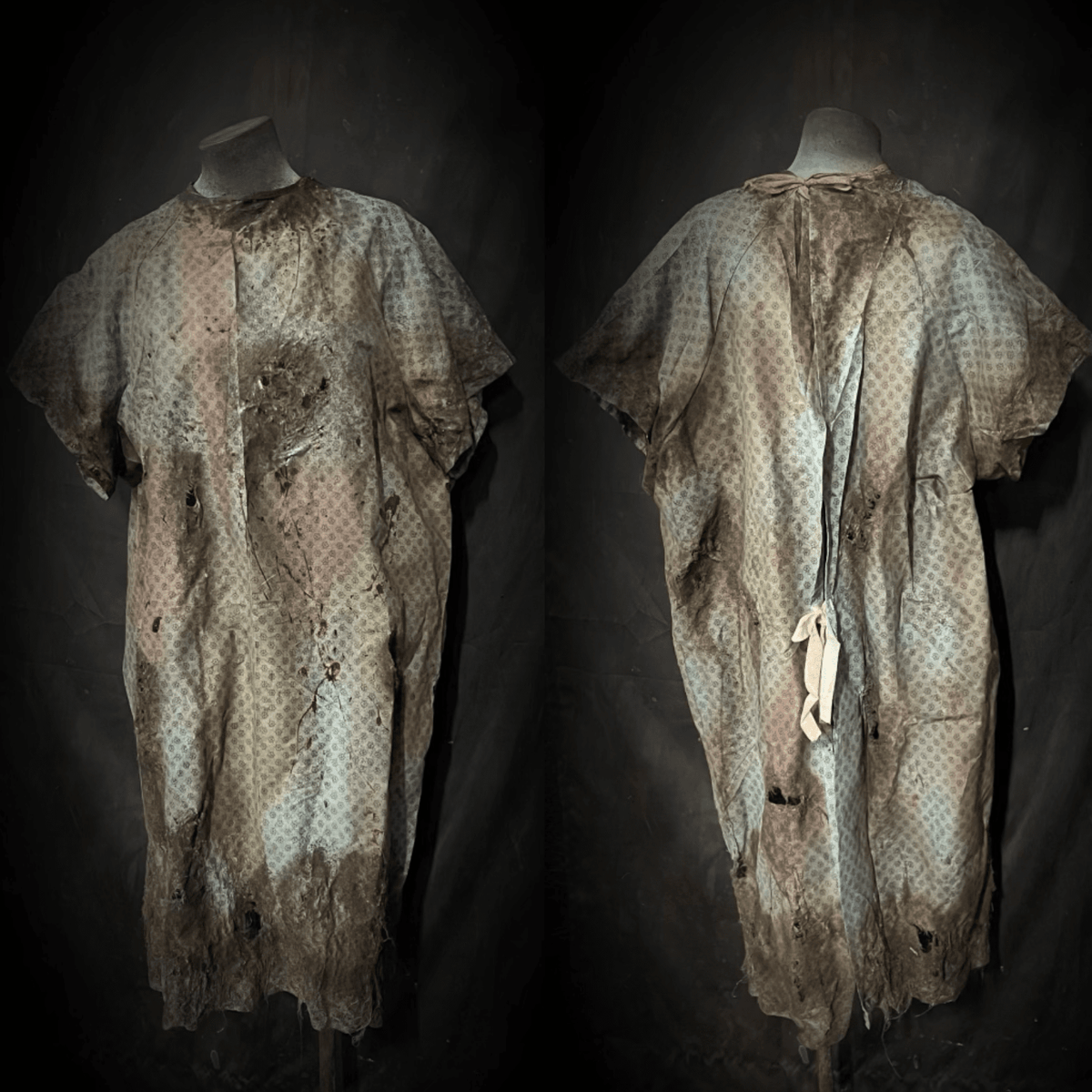 Insane Asylum Hand Distressed Hospital Gown Costume