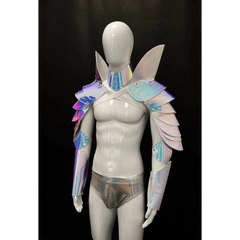 Intergalactic Holographic Armor Men's Festival Costume Set