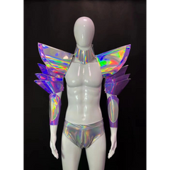 Intergalactic Holographic Armor Men's Festival Costume Set