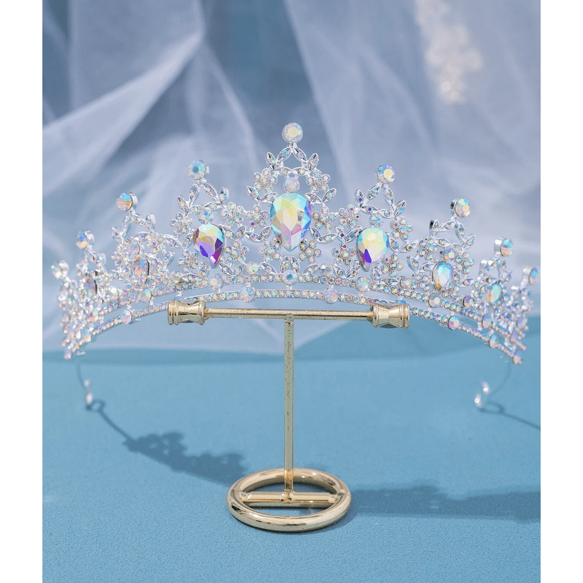 Iridescent Rhinestone Tiara