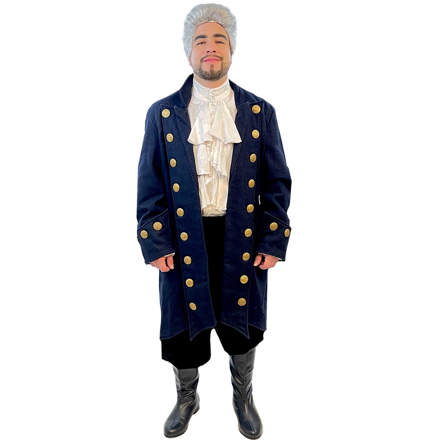 Deluxe Colonial Revolutionary Navy Blue Regal Adult Costume