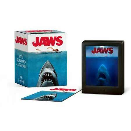 Jaws Collectible Light Up Mini Shadow Box w/ Music & Illustrated Magnet