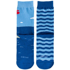 Jaws Movie Open Wide Crew Length Mix Match Knit Socks