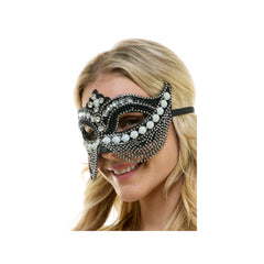 Jeweled Venetian Beaded Curtain Mask