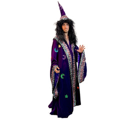 Fantasy Plum Purple Adult Wizard Cloak & Hat