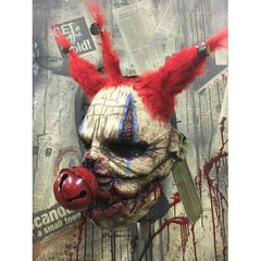 Jingles Horror Clown Mask with Detachable Ringing Clown Nose