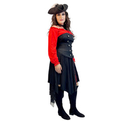 Women's Entrancing Red Pirate Lass Adult Costume