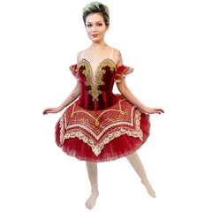 Whimsical Red Swan Tutu Adult Ballet Costume