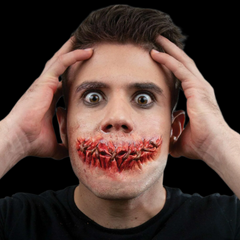 Keep Quiet Sewn Mouth Latex Makeup Prosthetic