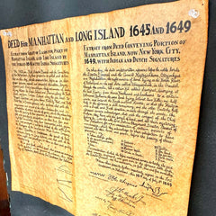 Antique Deed for Manhattan & Long Island 1645 & 1649