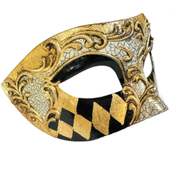 Lorenzo Checkered Venetian Men's Mask