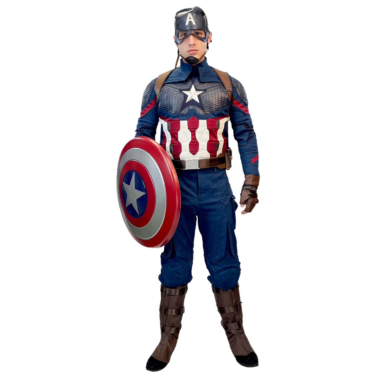 Deluxe Inspired Captain America Professional Cosplay Adult Costume