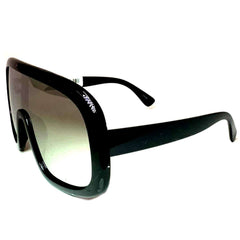 Large Black Revo Shield Sunglasses