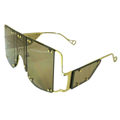 Large Funky Sunglasses w/ Gold Metal Arms