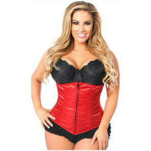 Lavish Red Underbust Zipper Corset