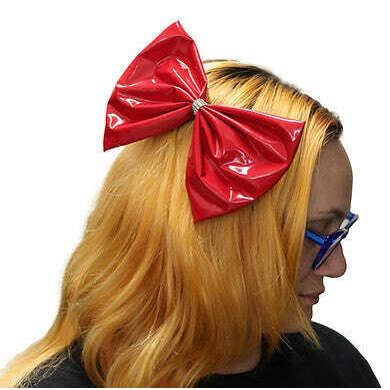 Leatherlike 80's Glam Bow Headband