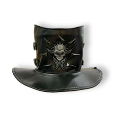 Leatherlike Horror Skull Top Hat