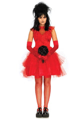 Beetlejuice Lydia Deetz Bride Red Dress Costume