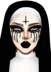Possessed Nun Self-Adhesive Face Jewels
