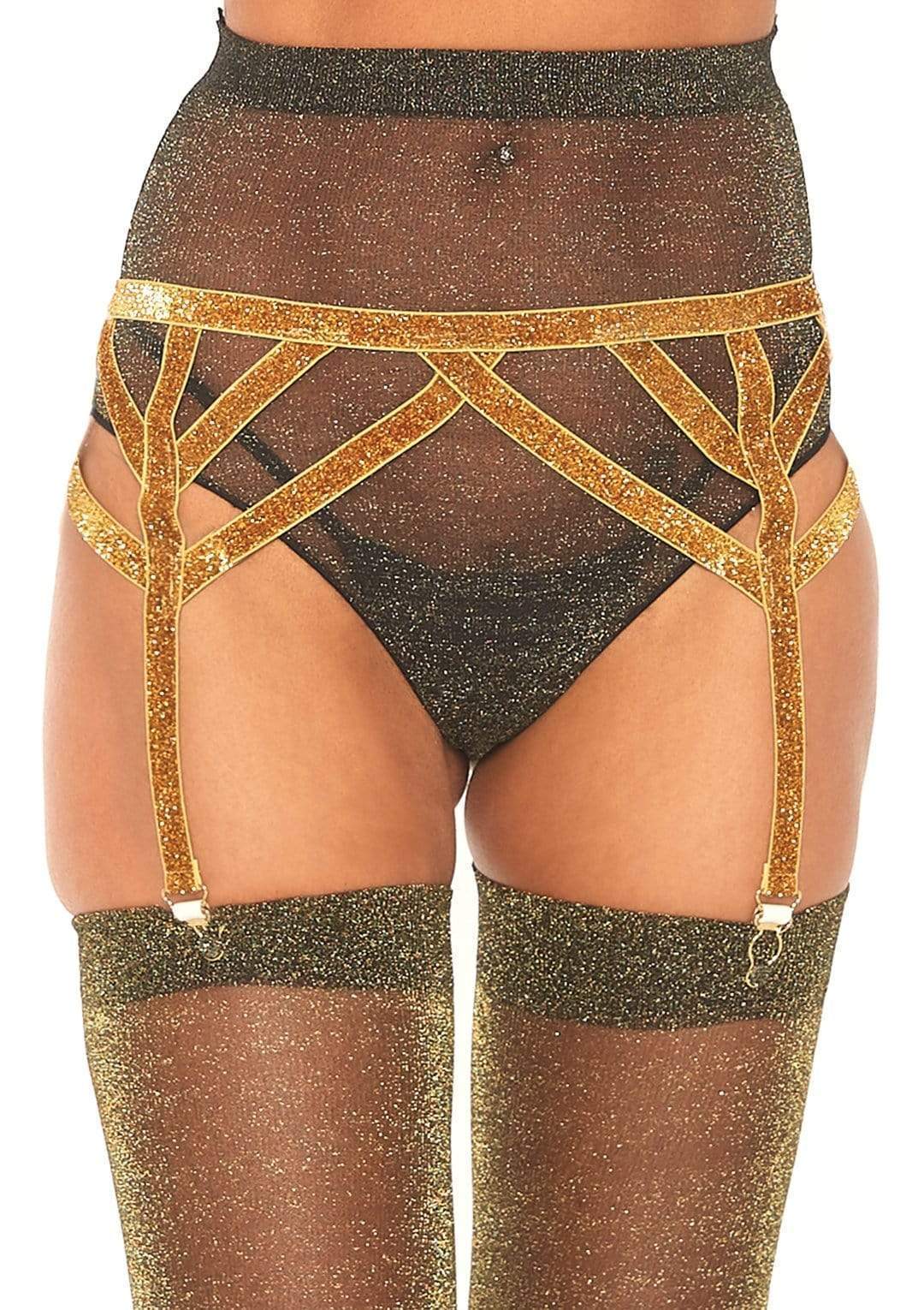 Sexy Shimmer Lurex Garter Belt