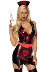 Black & Red Naughty Nurse Women's Sexy Costume