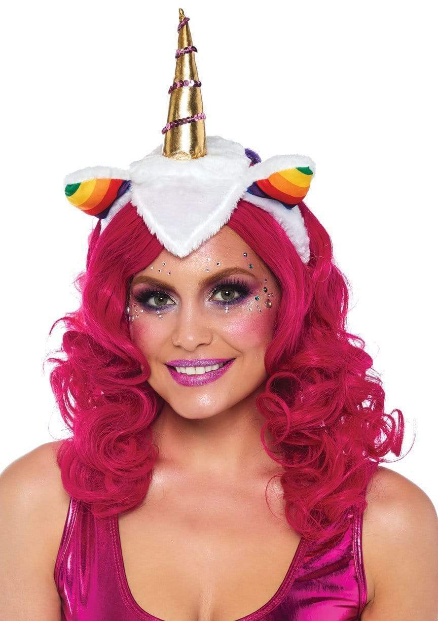 Unicorn Headband w/ Rainbow Wig Mane
