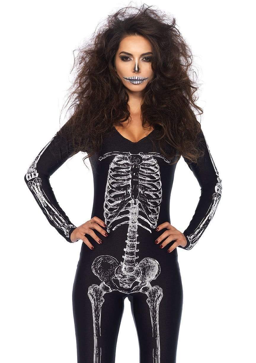 X-Ray Skeleton Catsuit Unitard Adult Costume