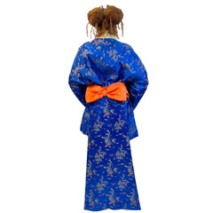Exclusive Blue Japanese Short Kimono Princess Adult Costume