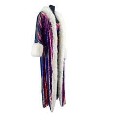 Long Faux Fur Trim Duster