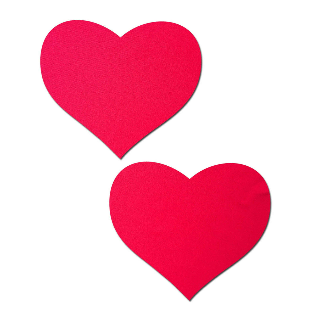 Love: Neon Red Day-Glow Lycra Heart Nipple Pasties