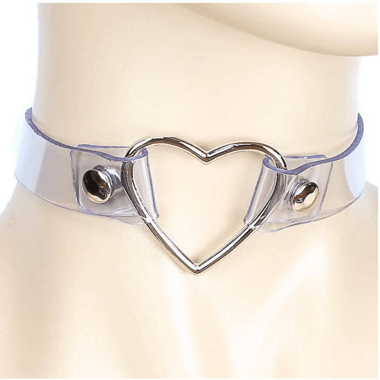 Lovesick Heart Ring Vinyl Choker