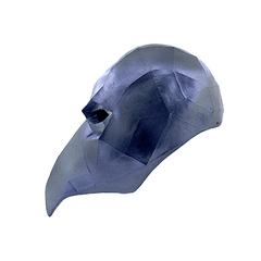 Low Poly Crow Latex Mask