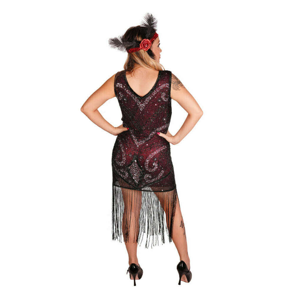 red and black flapper dress Black & Red Flapper Dress