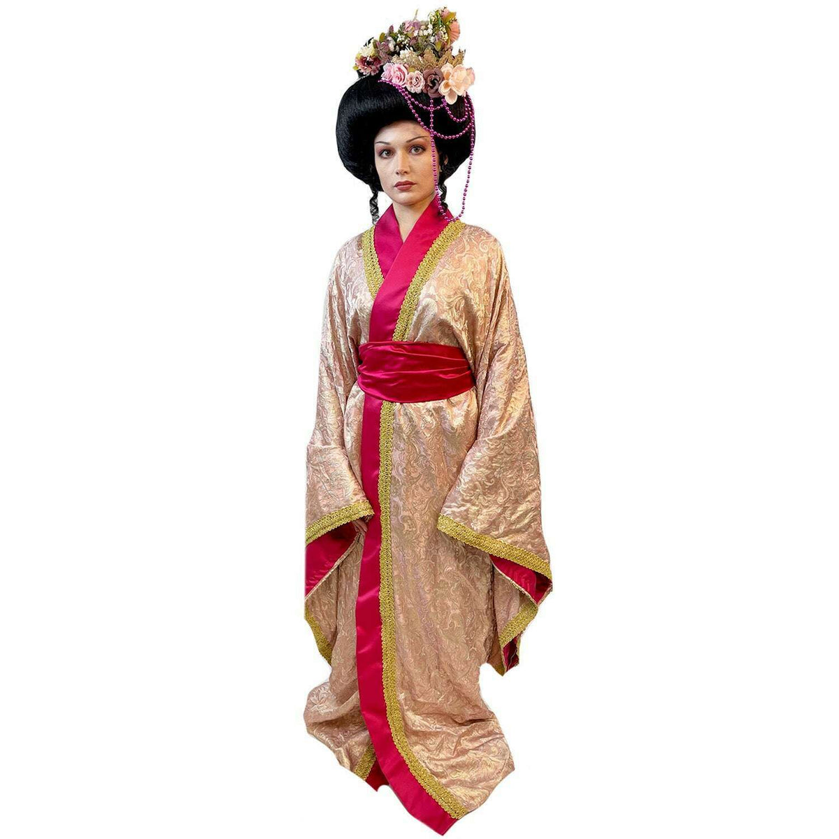 Luxurious Pink Kimono Adult Costume w/ Obi